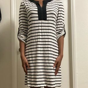Black and White Striped Dress